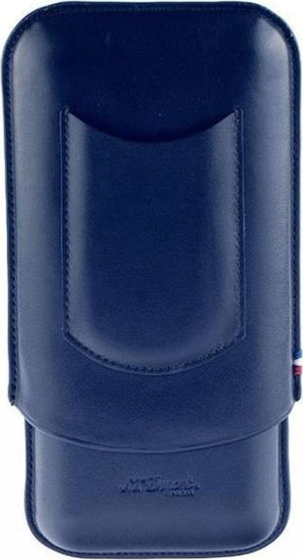 S.T. Dupont Lacivert Deri 3'lü Puro Kılıfı 183122 - Image 1
