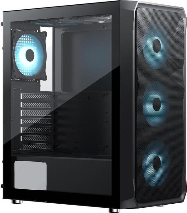 FRISBY FC-9485G 600w 80+ Siyah RGB Fan Mid Tower ATX Kasa - Image 1
