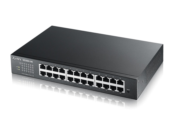 ZyXEL GS1900-24E, 24 Port, GigaBit, Yönetilebilir, Sessiz, Masaüstü Switch - Image 1