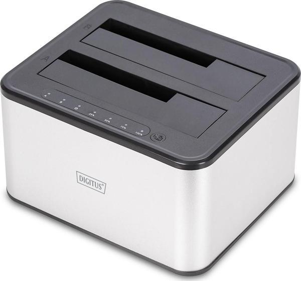 DIGITUS USB 3.0 dual SATA HDD docking station 2.53.5 (SATA Docking Station USB 3.0, 2-port, 2.5 /3.5  SSD/HDD, clone fun - Image 1