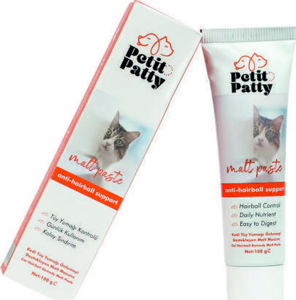 Petit Patty Malt Paste 100g (Kediler İçin Tüy Yumağı Önleyici Anti-Hairball Malt Macunu) - Image 1