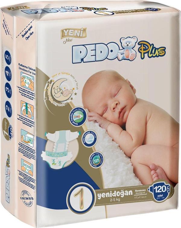 Pedo 1 Numara Yenidoğan Bebek Bezi Ikiz Paket 120 Adet - Image 1