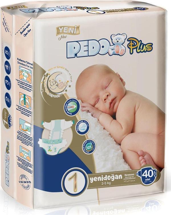 Pedo 1 Numara Yenidoğan Bebek Bezi Ikiz Paket 40 Adet - Image 1
