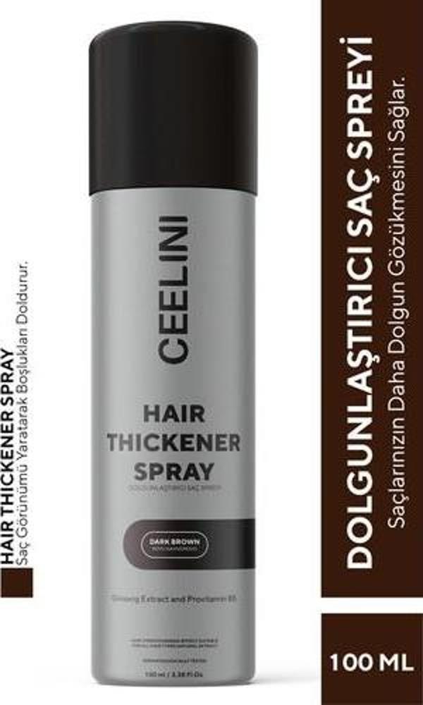 Ceelini Saç Dolgunlaştırıcı Sprey 100 Ml - Koyu Kahverengi - Image 1