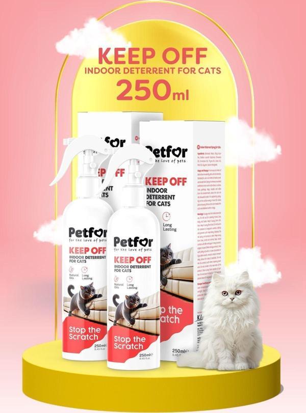 Petfor İstenmeyen Bölgelerden Kedi Uzaklaştırıcı Sprey 250 Ml X2 Adet - Image 1