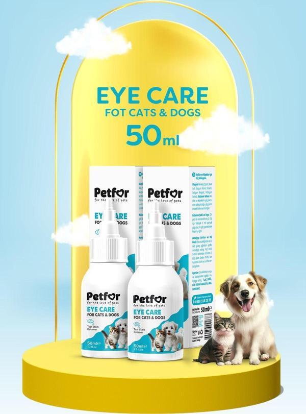 Petfor Kedi Ve Köpekler İçin Göz Bakım Damlası 50 Ml X2 Adet - Image 1