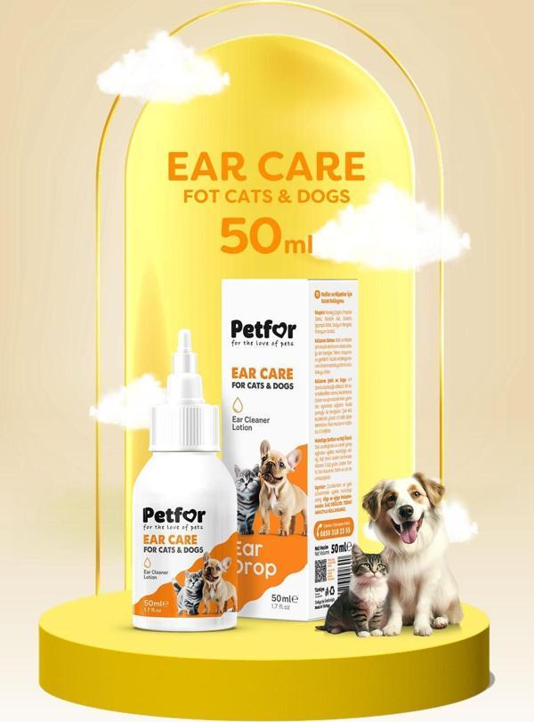 Petfor Kedi Ve Köpekler İçin Kulak Bakım Damlası 50 Ml - Image 1