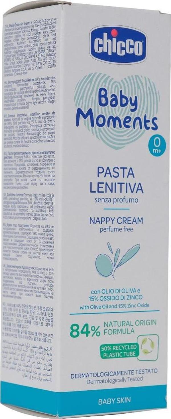 Chicco Pişik Kremi Baby Moments Doğal 100ml - Image 1