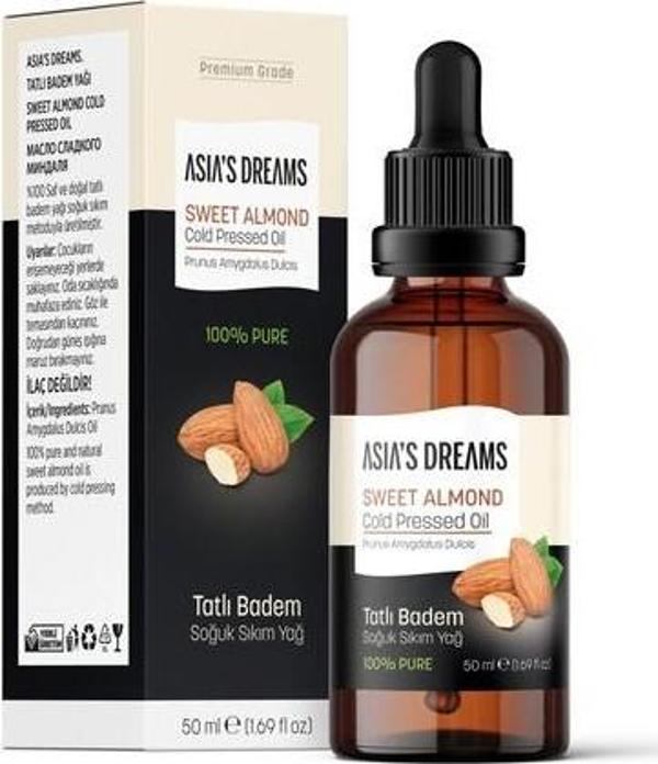 Asia's Dreams Tatlı Badem Soğuk Sıkım Yağ 50 Ml - Image 1