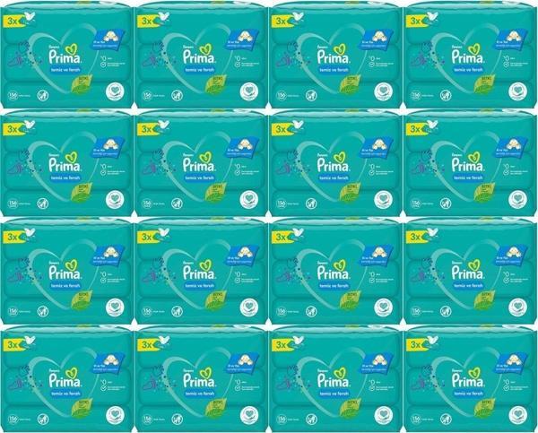 PRİMA ISLAK HAVLU FRESH TEMİZ FERAH 52Lİ 48 ADET  - Image 1