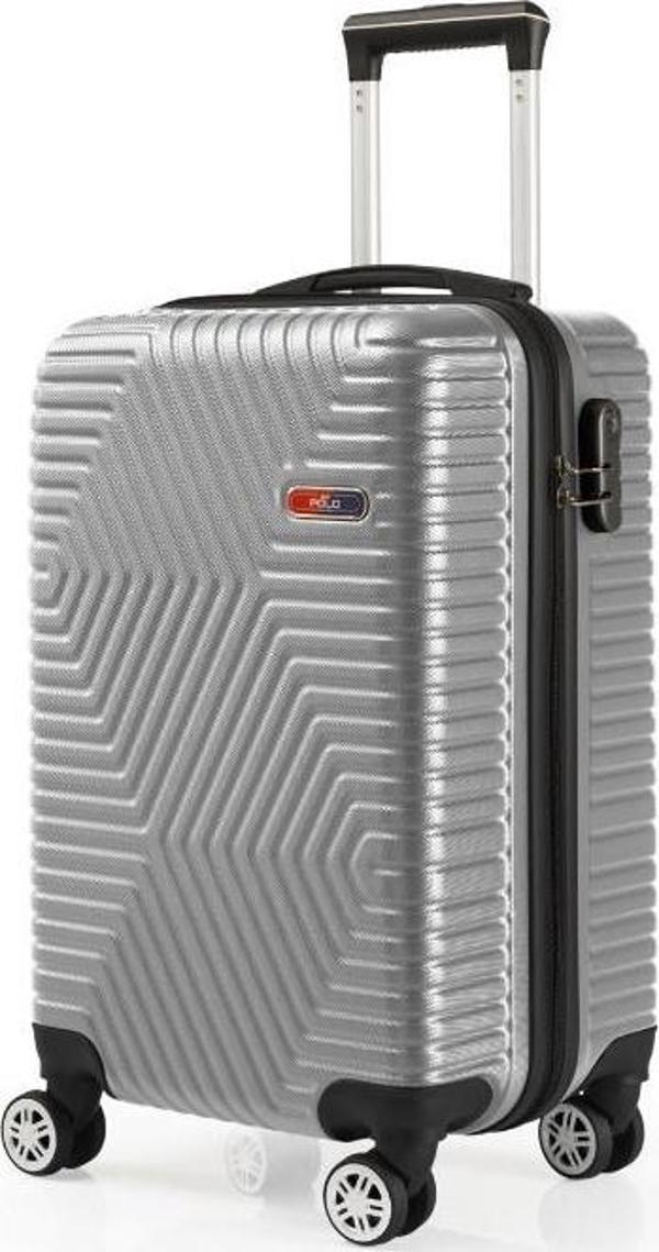 G&D Polo Suitcase Abs Gümüş Gri Kabin Boy Valiz 600.03-K - Image 1