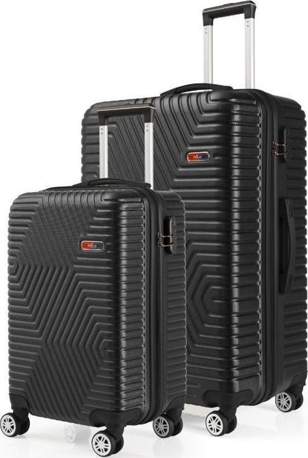 G&D Polo Suitcase Abs Kabin Ve Büyük Boy Siyah 2'li Valiz Seti 600.01-Set-BK - Image 1