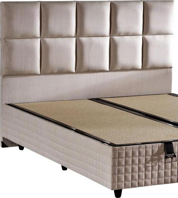 Star Başlık 160 cm Çift Kişilik Krem Keten Kumaşlı Modern Lüks Yatak Başlığı / Baza Başlığı - Image 1