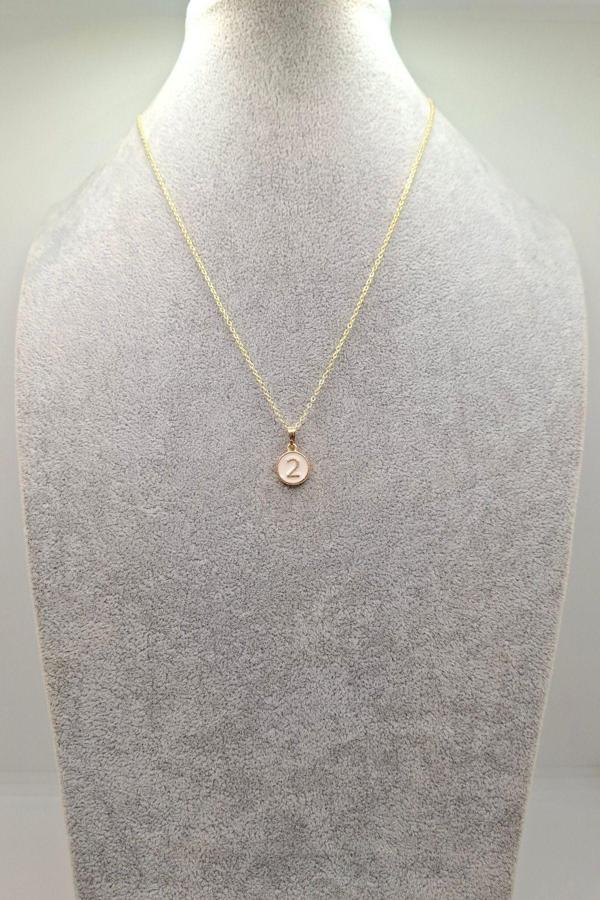 Han Ticarethane Altın Renk 2 Numara Sayı Kolye - Image 1