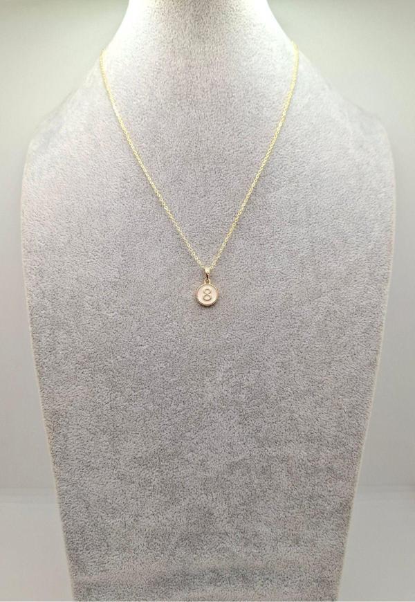 Han Ticarethane Altın Renk 8 Numara Sayı Kolye - Image 1