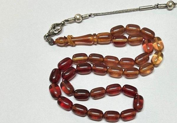 Han Ticarethane Halkalı İmame Sıkma Kehribar Tesbih - Image 1