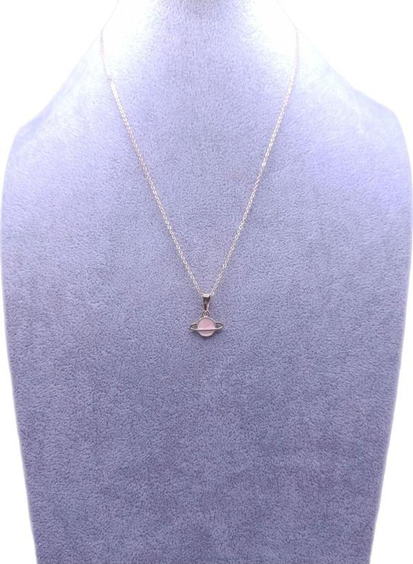 Han Ticarethane Pembe Satürn Model Kolye - Image 1