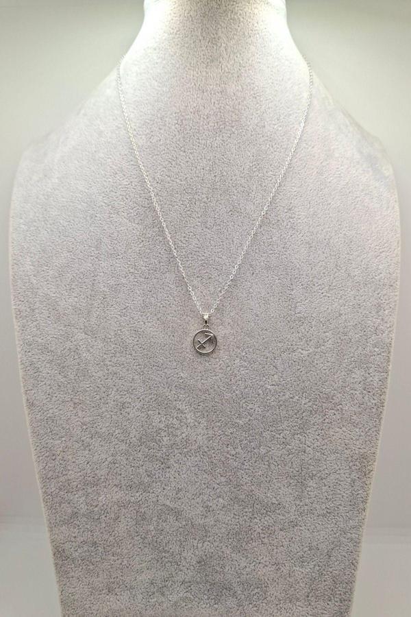 Han Ticarethane Gümüş Renk Yay Burcu Model Kolye - Image 1