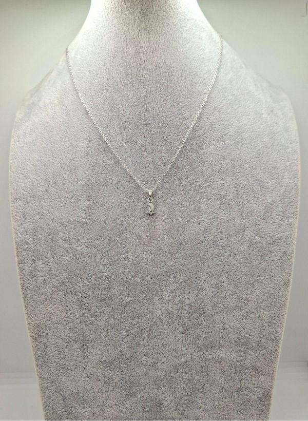 Han Ticarethane Gümüş Renk Lale Çiçek Model Kolye - Image 1