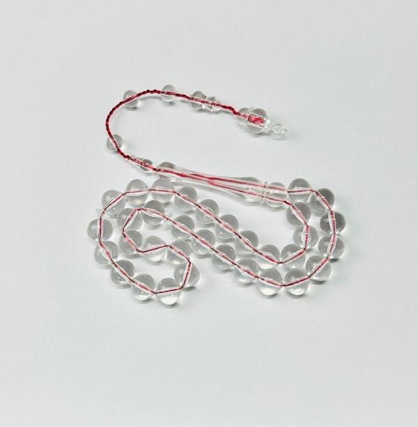 Han Ticarethane Şeffaf Renk Toz Kehribar Tesbih - Image 1