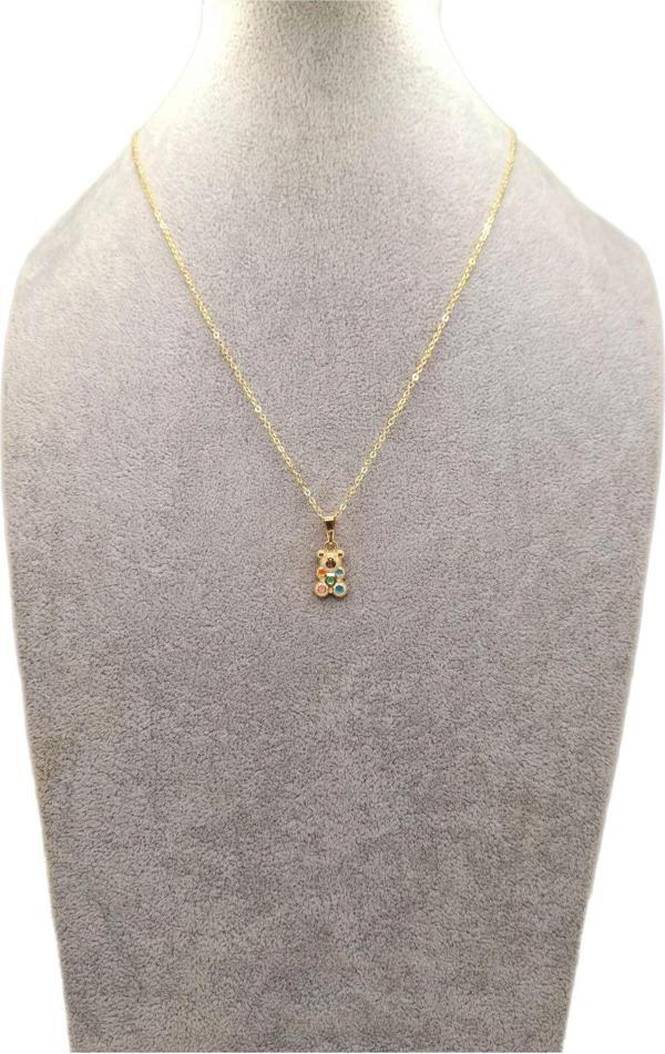 Han Ticarethane Altın Renk Jelibon Ayıcık Kolye - Image 1