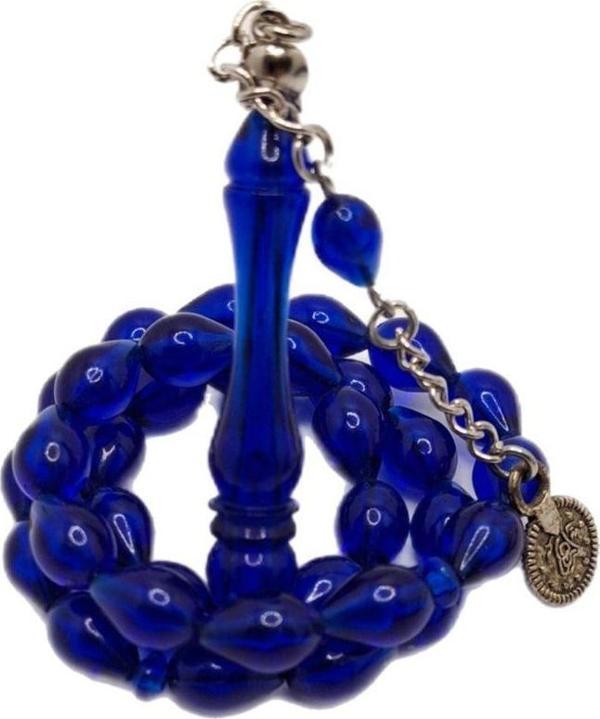 Han Ticarethane Lacivert Renk Toz Kehribar Tesbih - Image 1