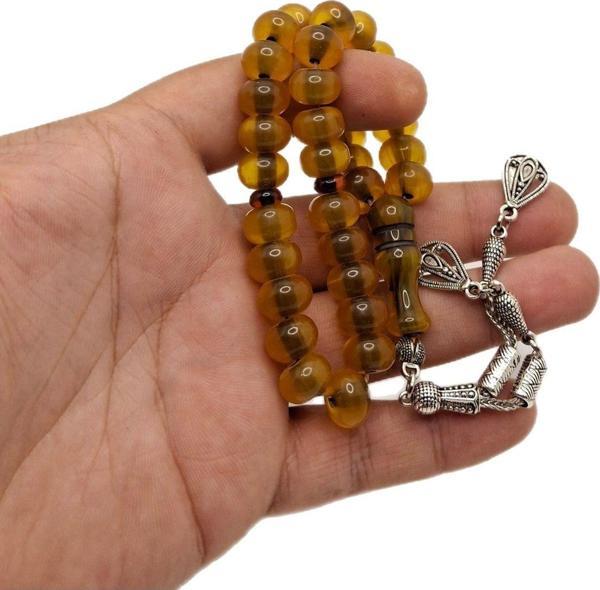 Han Ticarethane Tekerlek Kesim Çubuk Sıkma Kehribar Tesbih - Image 1