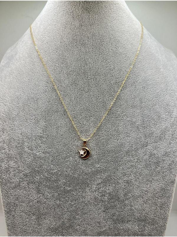 Han Ticarethane Altın Renk Ay Yıldız Kolye - Image 1