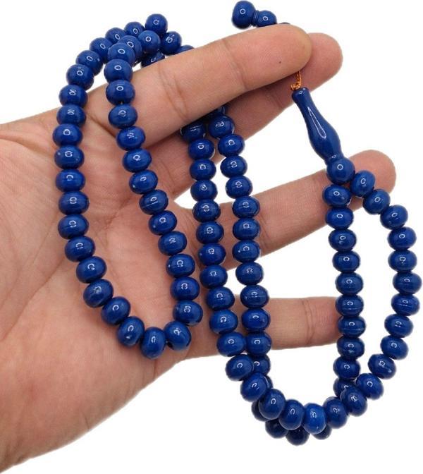 Han Ticarethane Yassı Küre Kesim Lacivert 99 Lu Tesbih - Image 1