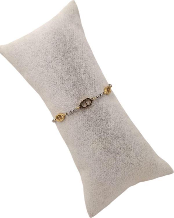 Han Ticarethane Altın Gümüş Renk Kombin Zincir Model Çelik Bileklik - Image 1