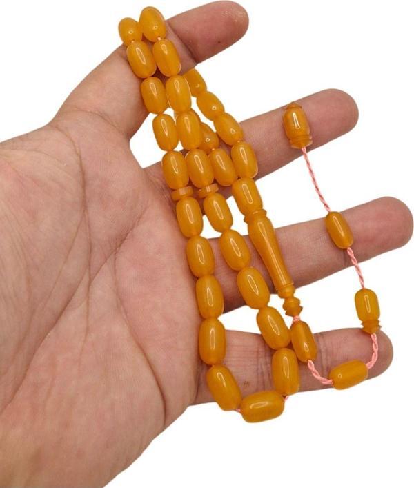 Han Ticarethane Kapsül Kesim Sıkma Zar Kehribar Tesbih - Image 1