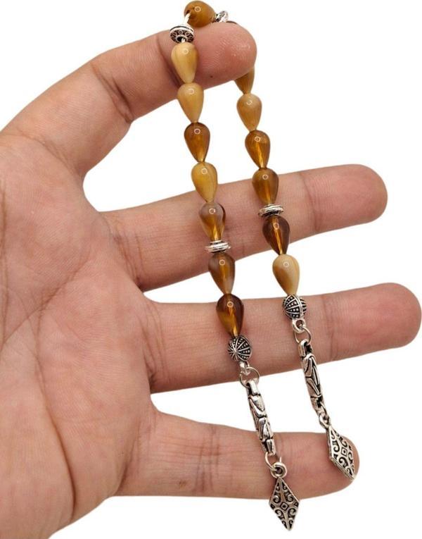 Han Ticarethane Gözyaşı Model 15 Li Zaza Toz Kehribar Tesbih - Image 1