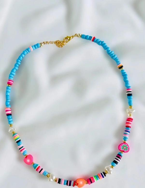 SUMMER FİMO BONCUK İNCİ MEYVE KOLYE - Image 1