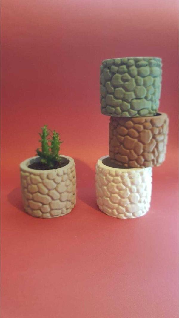 Hobimiz İşimiz %100 Beton - Sukulent Saksı - Beyaz - Image 1