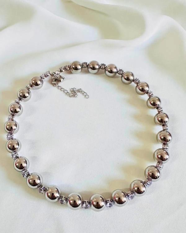 TAŞLI DÜZ TOP CHOKER KOLYE - Image 1