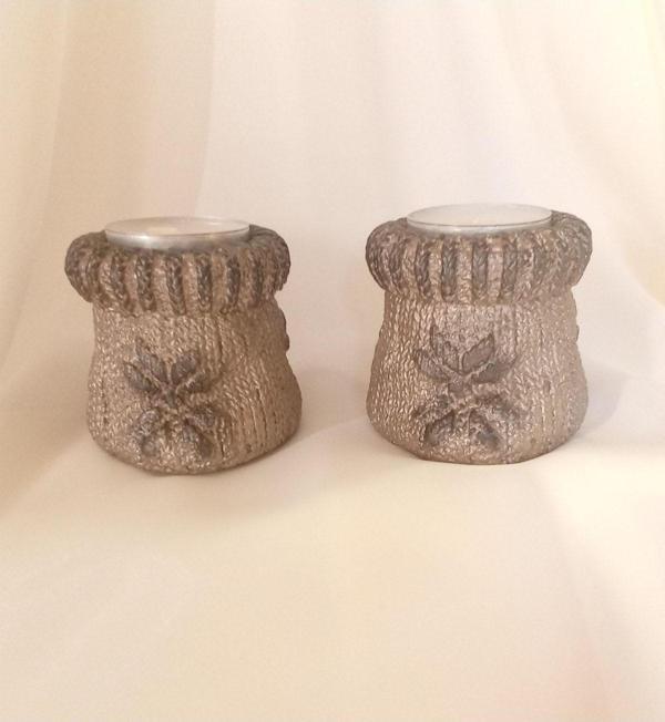 Hobimiz İşimiz %100 Beton Çorap Görünümlü Tealight Mumluk - 14 Gr/4 Saat Yanma Süreli Mumlar Hediye - Image 1
