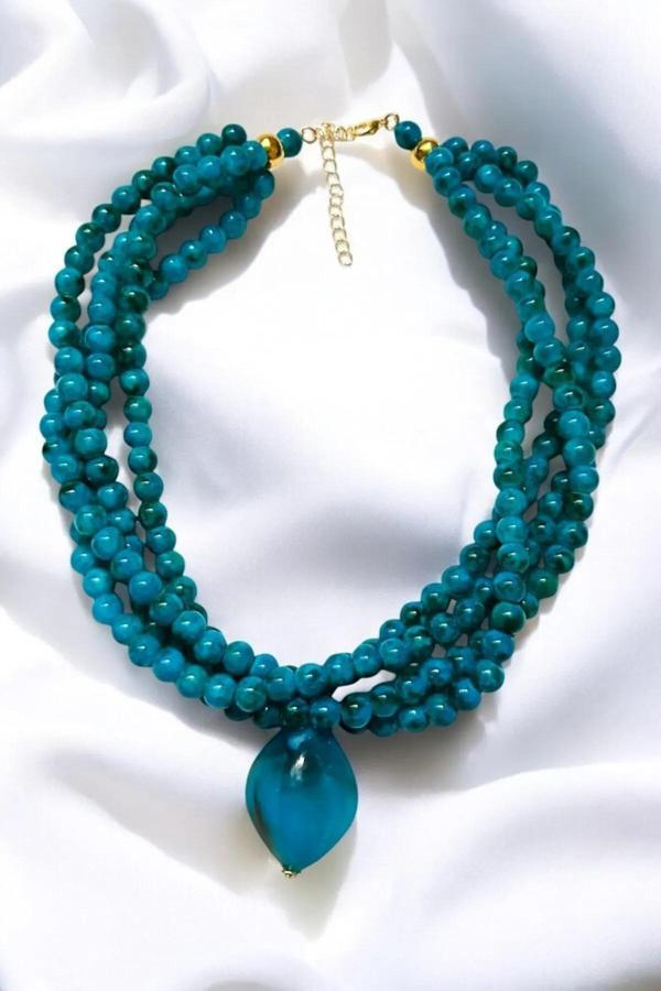 ÇOKLU ALAÇATI BONCUK AKRİLİK KOLYE - Image 1