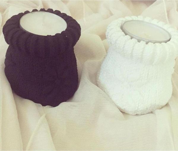 Hobimiz İşimiz Çorap Görünümlü Tealight Mumluk - Image 1