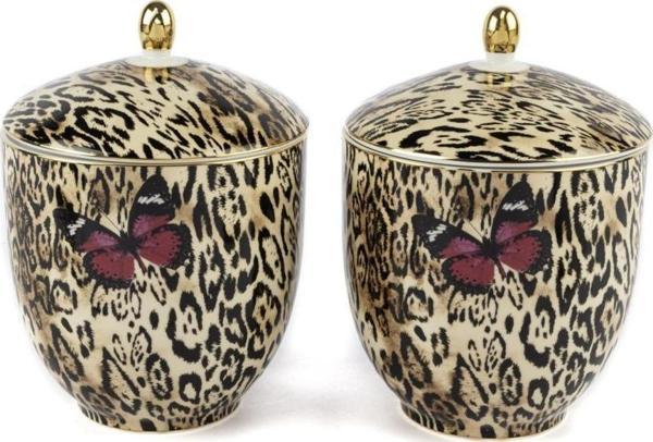 Mikasa Moor Bianco Leopar 2li Kavanoz 13x18cm - Image 1