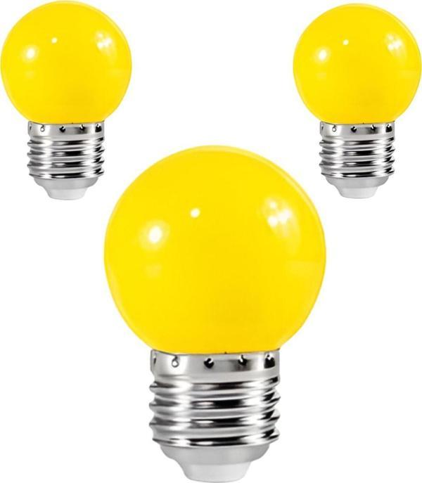Ecuy Dekoratif Led Ampul %85 Enerji Tasarruflu Ampul Isı Yapmayan E27 Duylu 3 Adet Led Ampul Sarı - Image 1