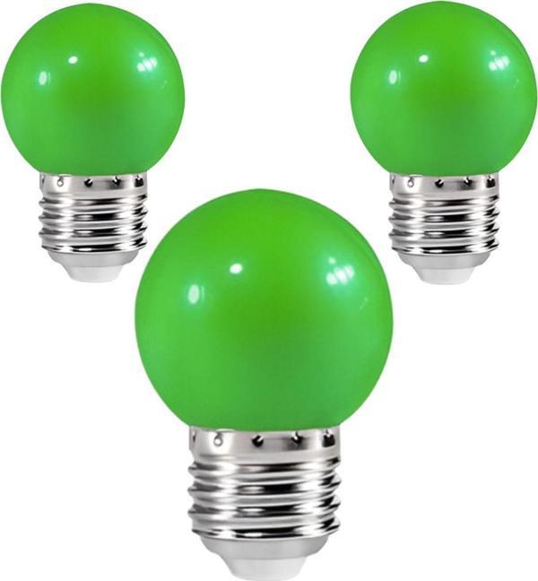 Ecuy Dekoratif Led Ampul %85 Enerji Tasarruflu Ampul Isı Yapmayan E27 Duylu 3 Adet Led Ampul Yeşil - Image 1