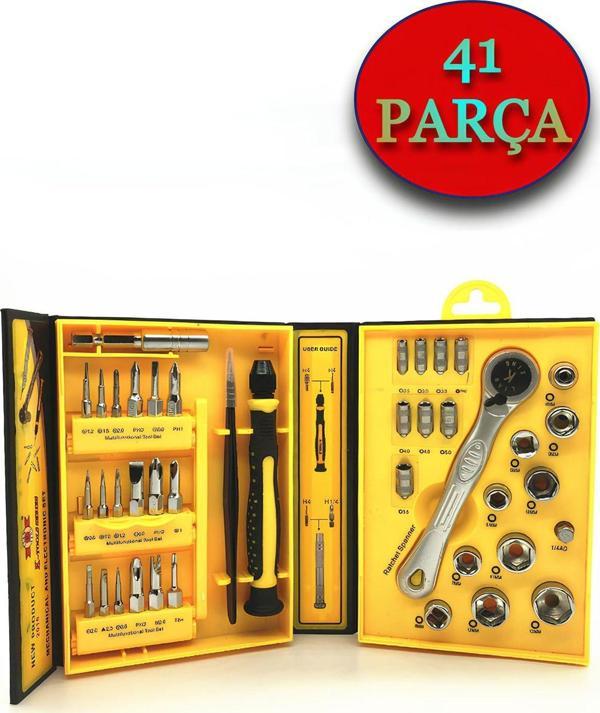 Ecuy Tornavida Seti 38 In 3 Parça Mekanik & Elektronik Paslanmaz Çelikli Tamirci Tornavida Takımı - Image 1