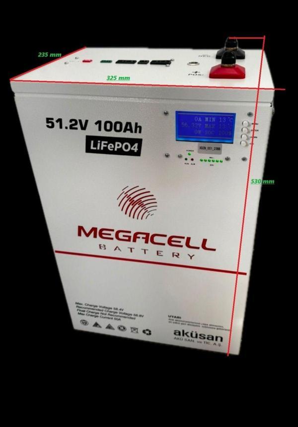 Megacell 51,2 V 100 Ah Lityum Smartuyumlu - Image 1