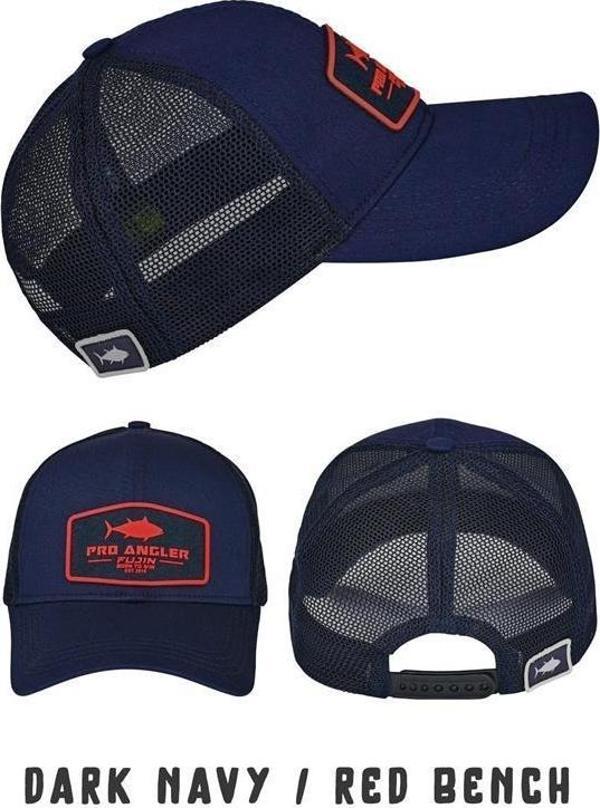 Fujin Pro Angler Dark Navy + Red Bench Şapka - Image 1