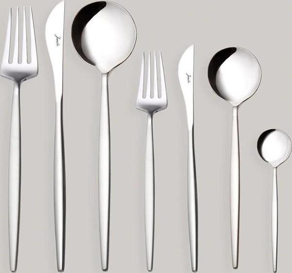Jumbo 1000022829005 9000 84 Parça 12 Kişilik Çatal Kaşık Bıçak Seti Mat Çelik - Image 1