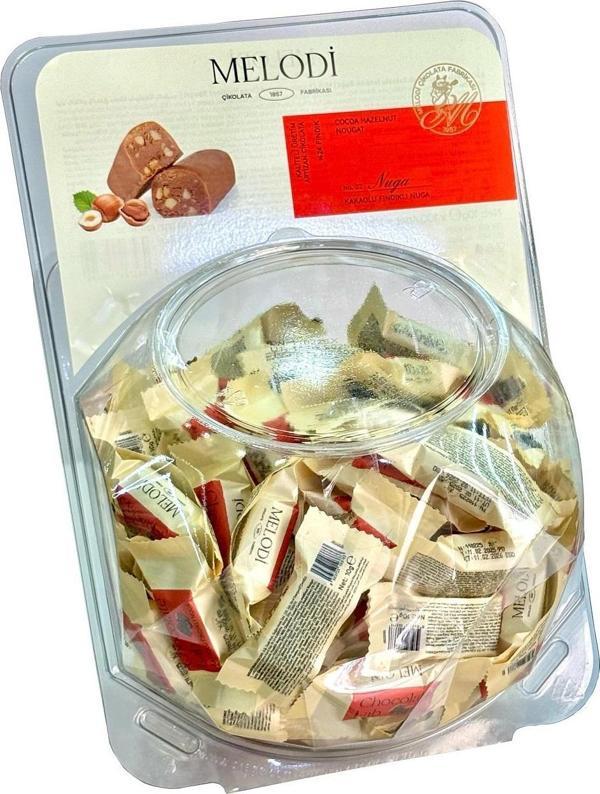 Melodi Çikolata Kakaolu Fındıklı Mini Nuga 1 KG (100 Adet) - Image 1