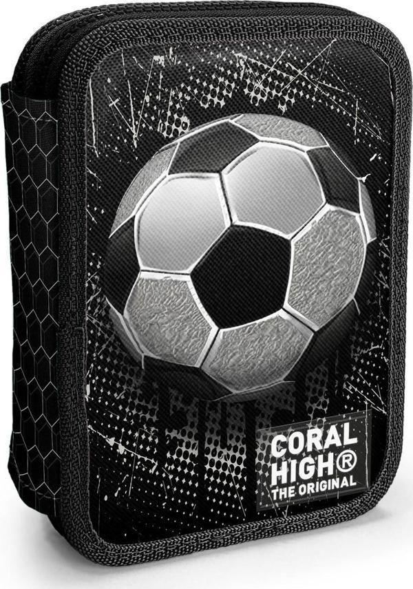 Coral High Kids Futbol Desenli Çift Katlı Kalem Çanta 11153   - Image 1