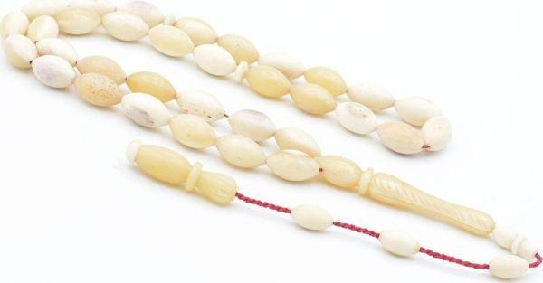 Sistemli Beyzi Kesim İri Boy Balina Kemiği Tesbih - Image 1