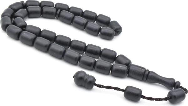 Sistemli Kapsül Kesim Bilek Boy Siyah Fiber Tesbih - Image 1