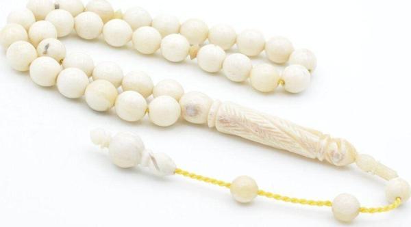 Sistemli Küre Kesim Günlük Boy Balina Kemiği Tesbih 8 Mm - Image 1